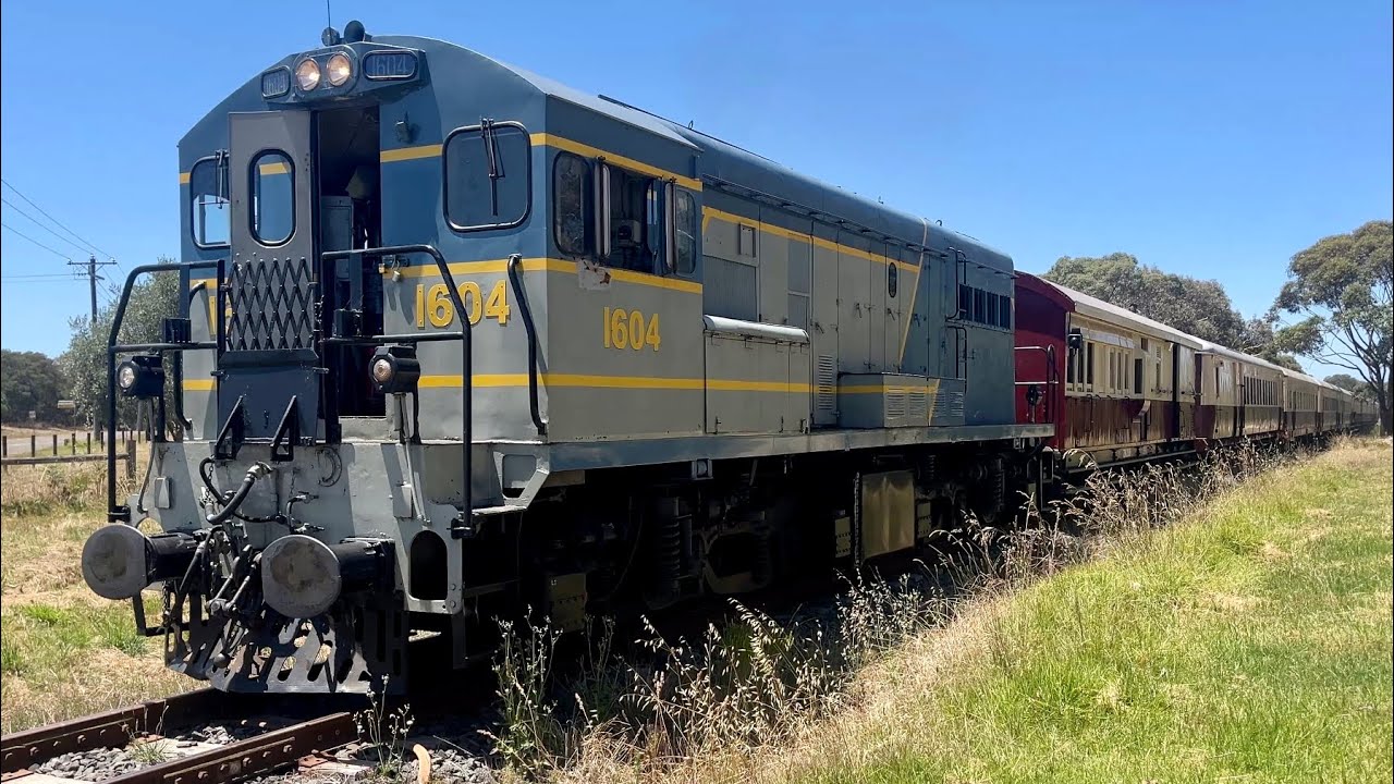 1604 Hauling Eleven Carriages - The Bellarine Railway 2025