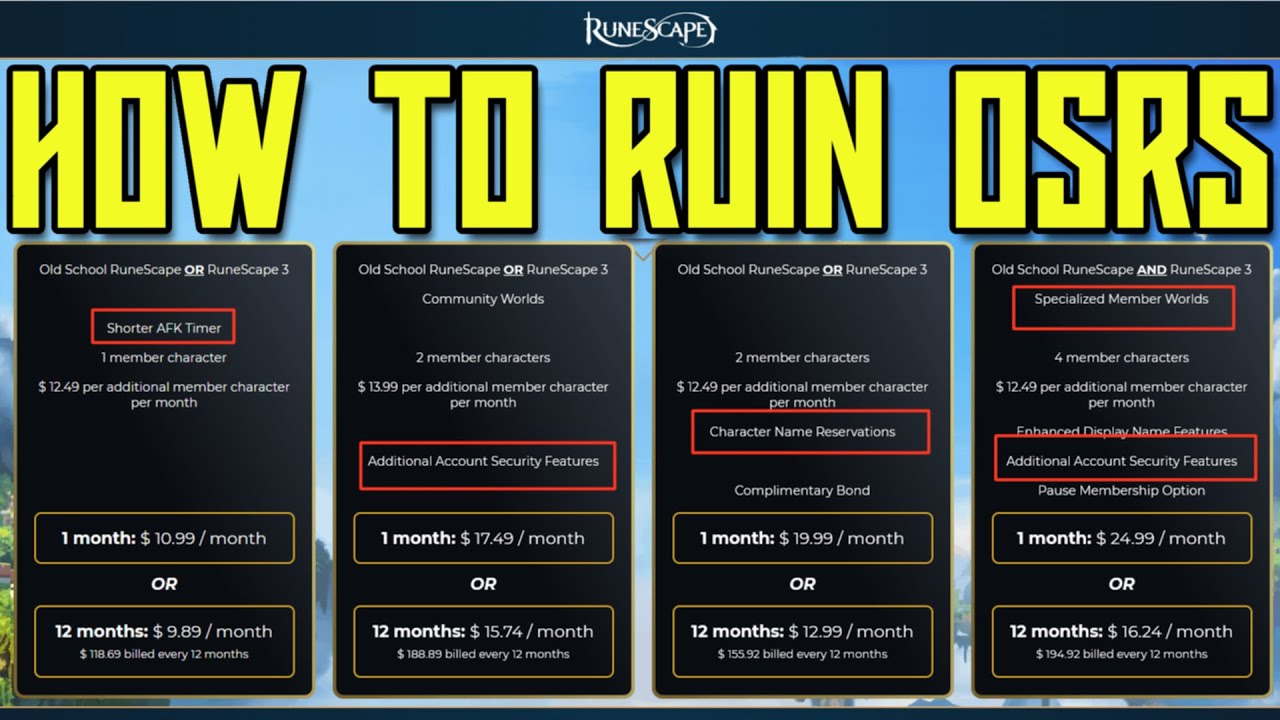 OSRS под угрозой из-за корпоративной жадности