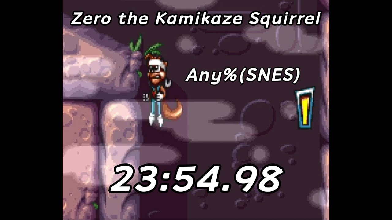 Zero the Kamikaze Squirrel Any%(SNES) Speedrun in 23:54.98 (2025-05-08)