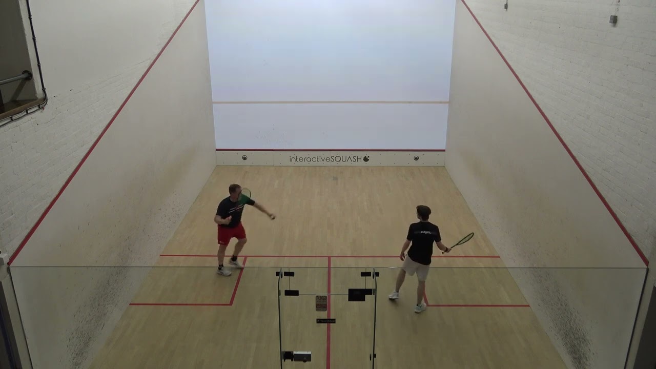 EATSC squash championships Mens A final Tim v Ian game 1