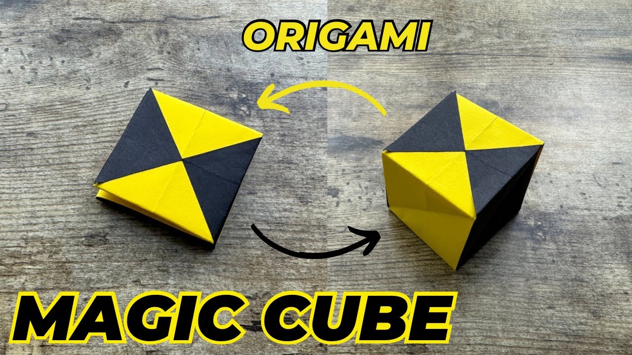 DIY ORIGAMI MAGIC CUBE EASY FOLDING | MAGIC CUBE ORIGAMI TUTORIAL | UNFOLD THE MYSTERY PAPER CRAFT