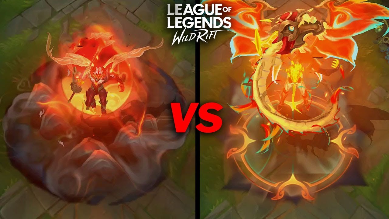 Dragon Lantern Aatrox VS Shan Hai Scrolls Aatrox : Skin Comparison | Wildrift