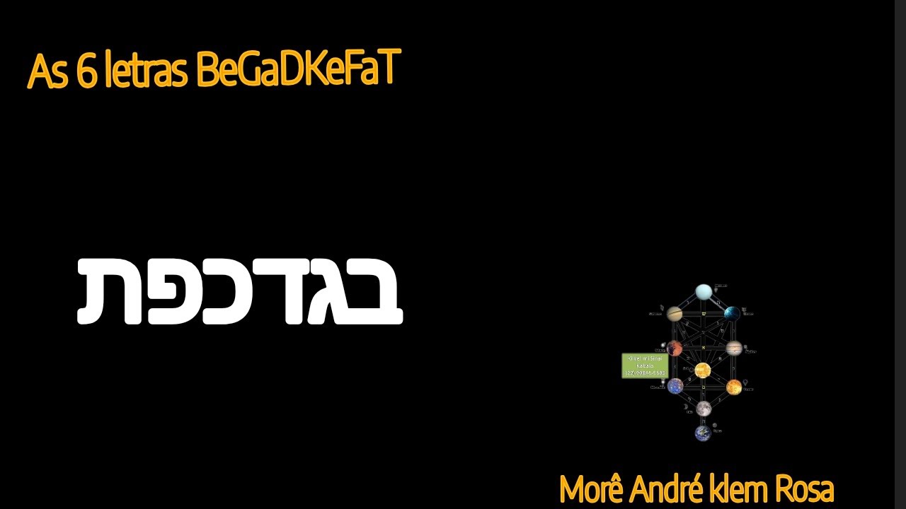 As 6 letras hebraicas BeGaDKeFaT