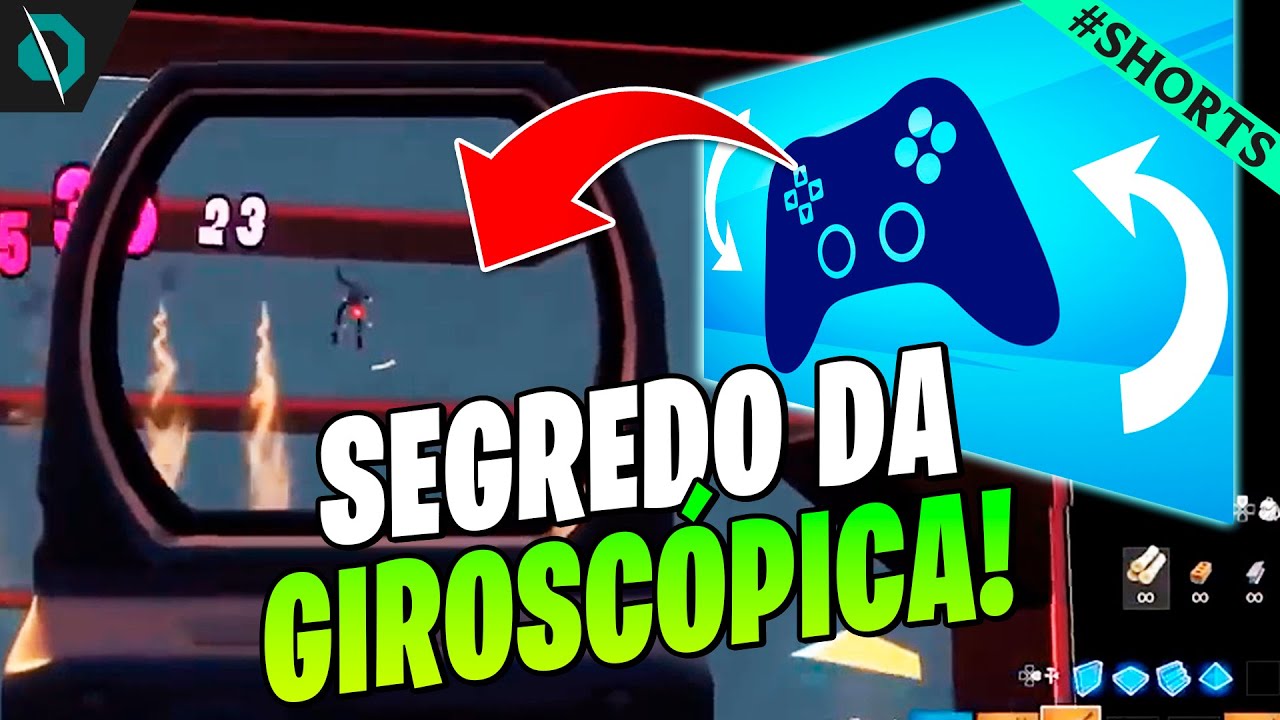 SEGREDO da MIRA GIROSC&Oacute;PICA para virar AIM BOT no Fortnite 😈😈 #shorts