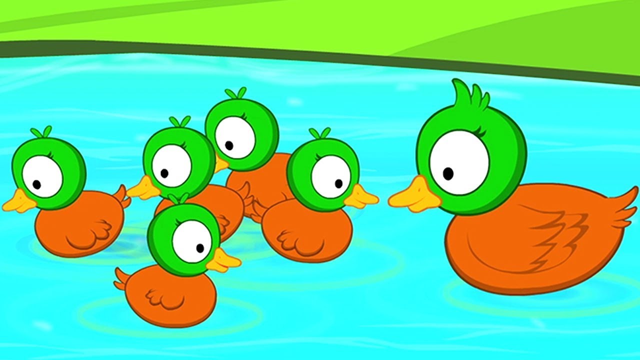 cinco pequeños patos | canción del pato del bebé | rima divertida de pato | Five Little Ducks