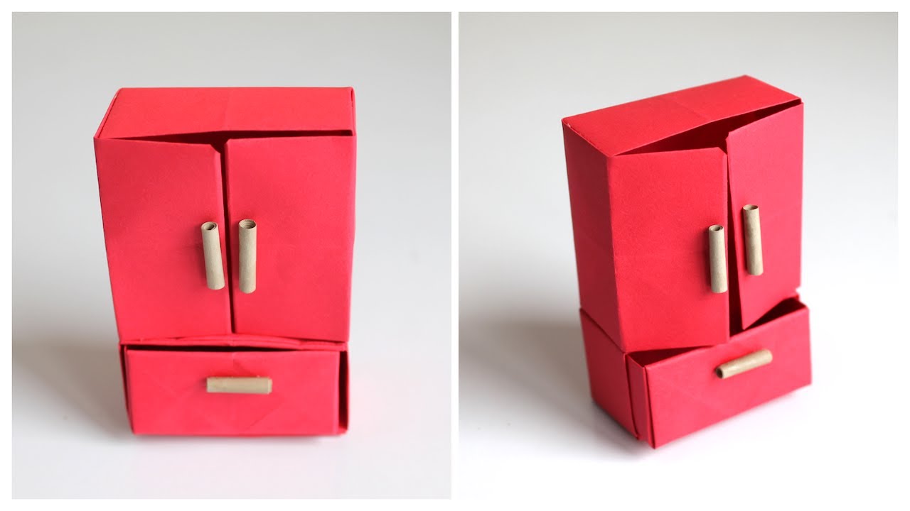 How To Make An Easy Origami Paper Closet / Paper Folding Closet / Origami Closet / Paper Closet