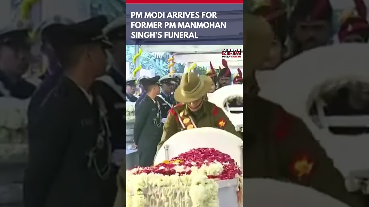Watch: PM Modi Arrives At Nigam Bodh Ghat For Last Rites Of Former PM Dr. Manmohan Singh| #shorts