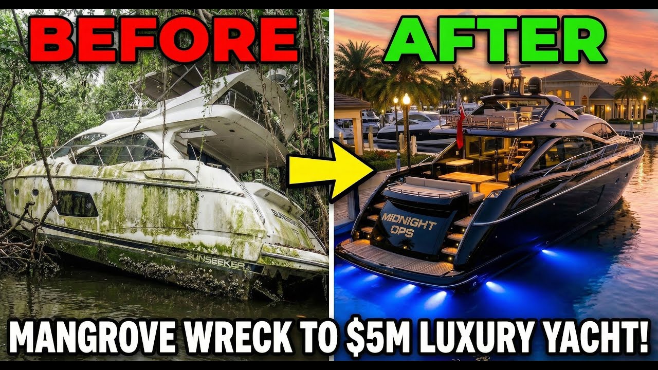 Restoring a $10M Superyacht Abandoned in a Swamp! Full Salvage