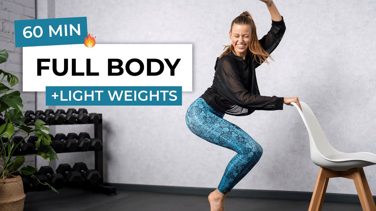 60 MIN FULL BODY WORKOUT WITH LIGHT WEIGHTS  | Hip Hop Barre Workout to the Beat