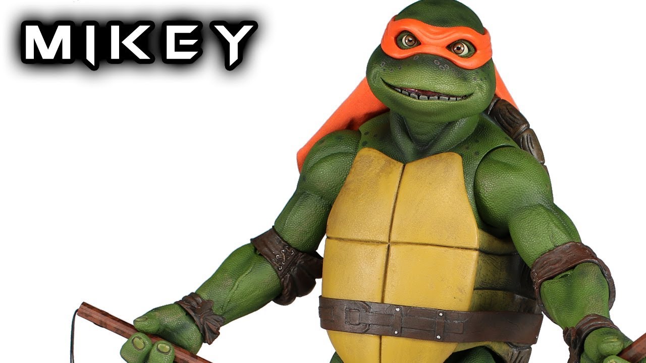 NECA MICHELANGELO TMNT 1:4 Scale Action Figure Toy Review
