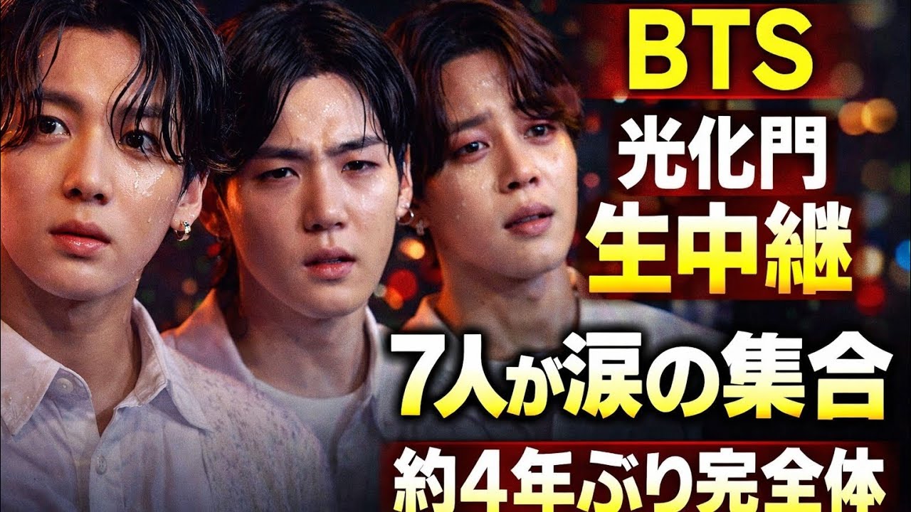 BTS完全体が帰ってきた夜…光化門で起きた“あの瞬間”に言葉を失った 😭🔥✨