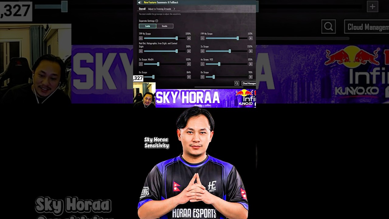 Sky Horaa Sensitivity 🔥 #skyhoraa #skyhoraasensitivity #pubgsensitivity #horaaesports #pubgmcliper