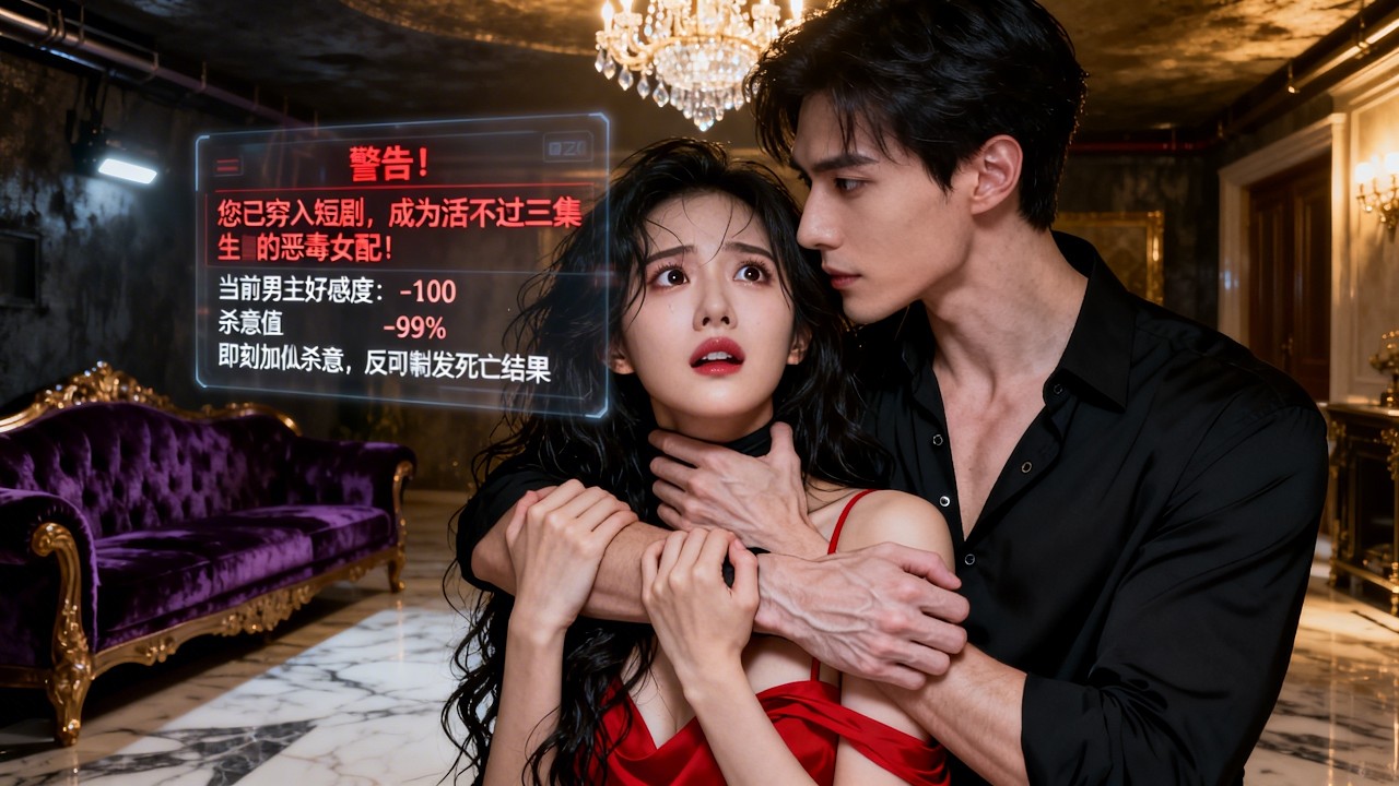 穿成了短劇裡的惡毒女配，開局就被瘋批男主角威脅！為了活命刷他的好感度，卻意外治癒了他，逆轉了原劇情！《惡女自救指南》#短剧推荐 #打脸 #爽剧 #短剧 #短剧全集#女频