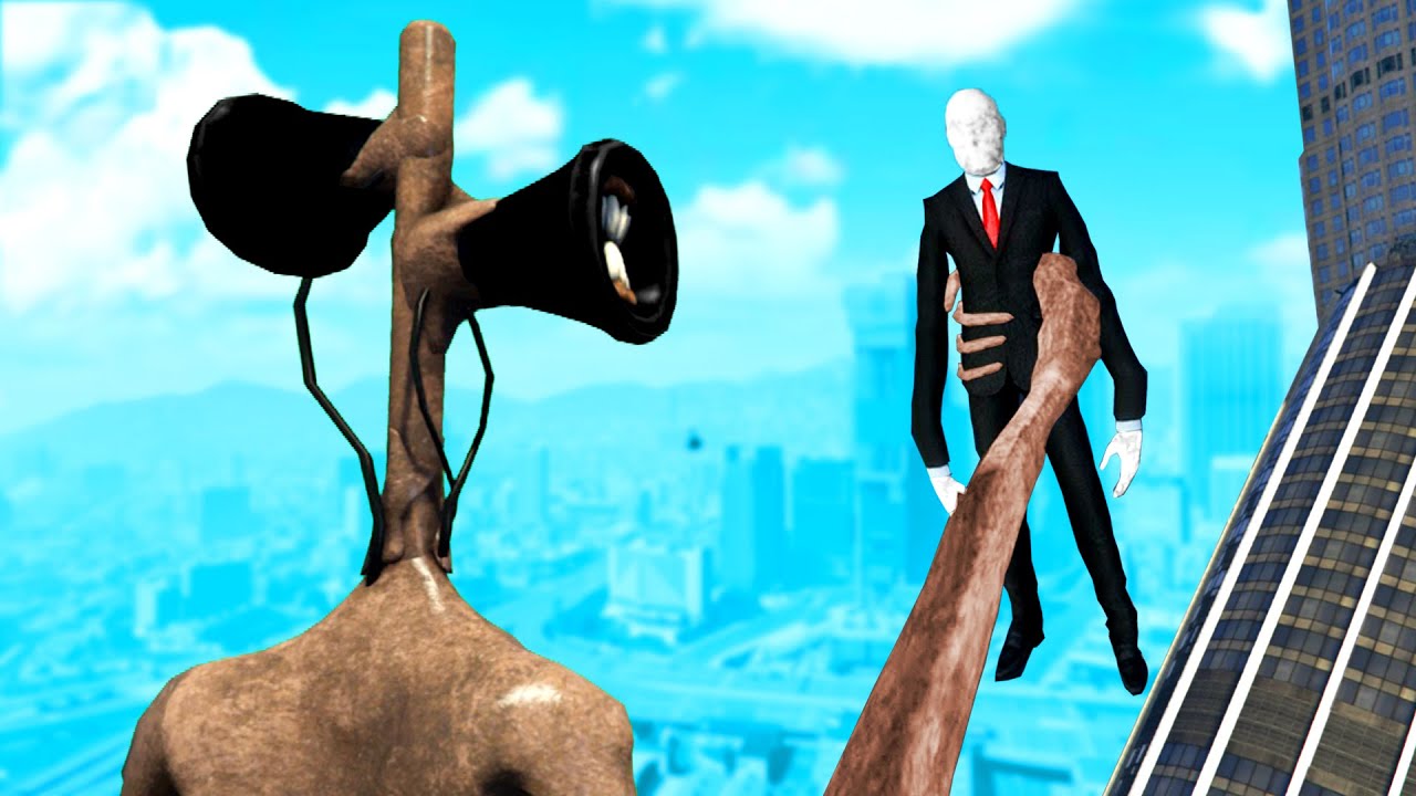 GTA 5 SLENDER MAN vs SIREN HEAD!!