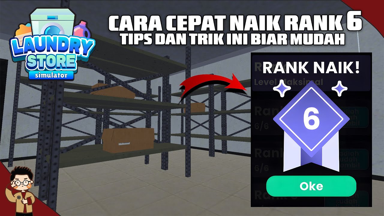 CARA CEPAT MENYELESAIKAN TANTANGAN LAUNDRY RANK 5 NAIK KE RANK 6 DI GAME LAUNDRY STORE SIMULATOR