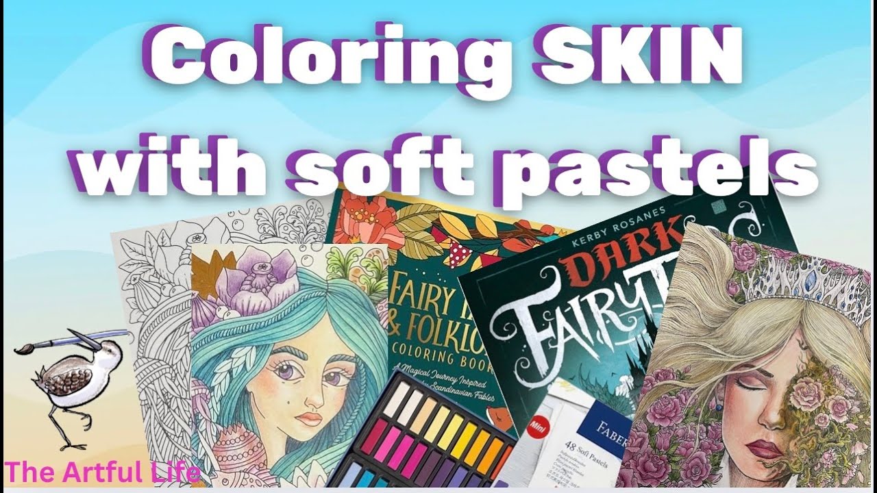 Coloring skin with soft pastel in 