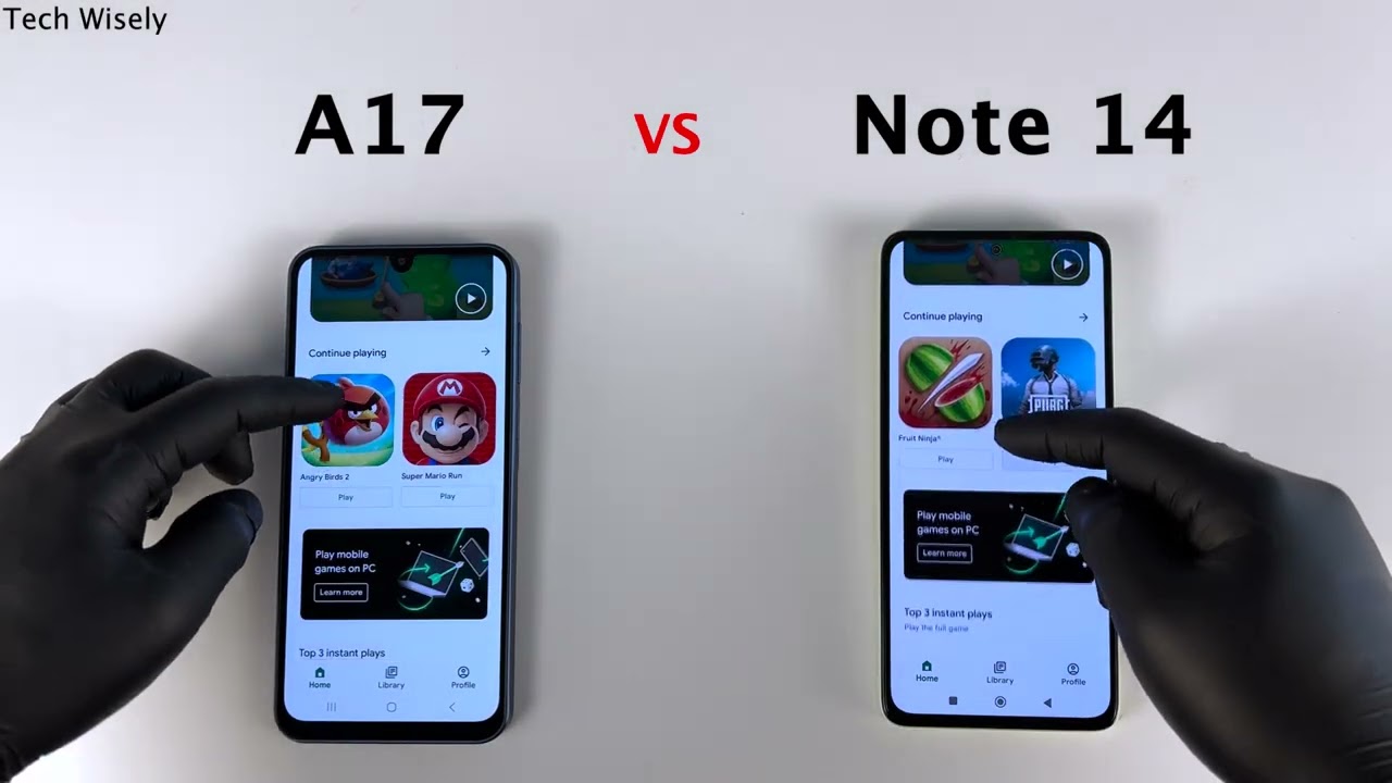 SAMSUNG A17 против Redmi Note 14 — тест скорости