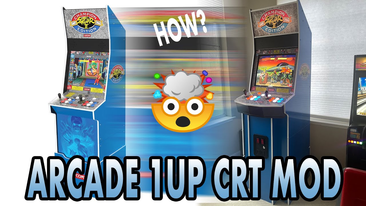 I put a 20 inch CRT TV in a ARCADE1UP Big Blue cabinet