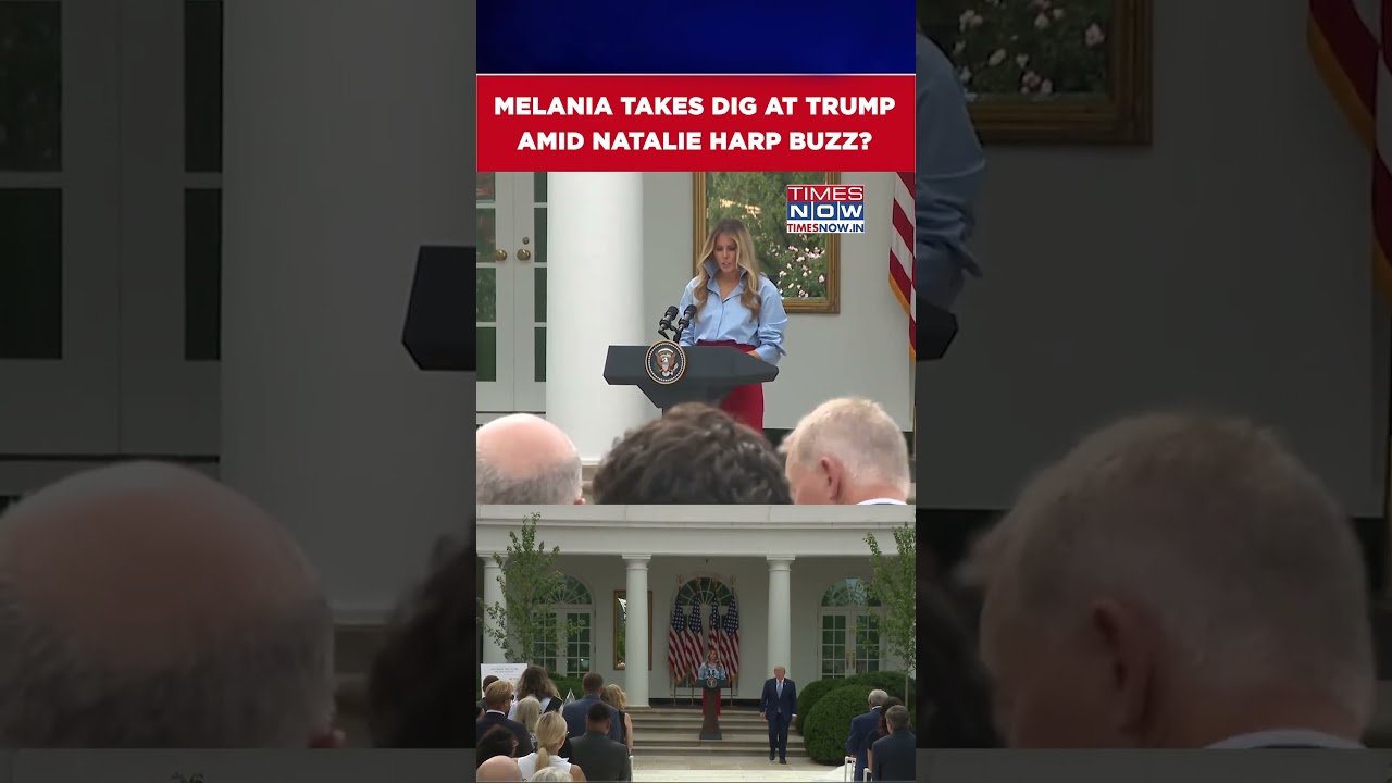 First Lady Melania Trump Takes Dig At President Donald Trump Amid Natalie Harp Buzz? #shorts