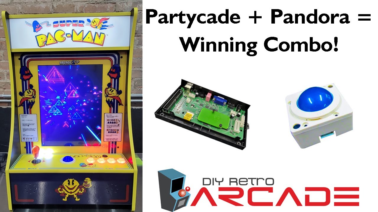 Arcade1up Partycade Full Pandora Install Using LED Buttons Trackball  & Our Plug & Play Easy Board.