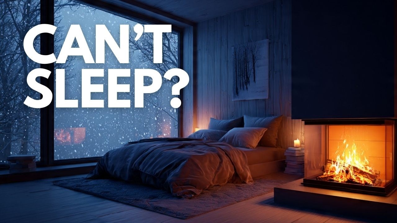 Can’t Sleep? Cozy Winter Fireplace & Soft Piano for Deep Sleep ❄️🔥