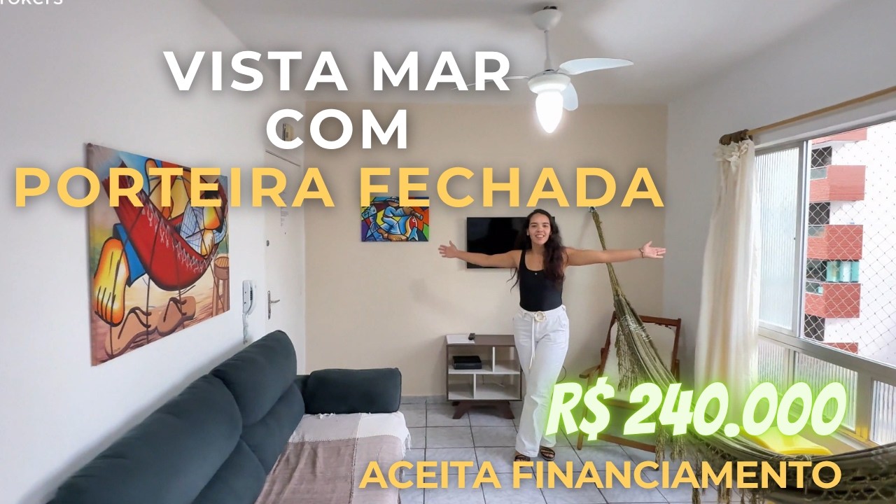 Apartamento Vista mar com Porteira Fechada. Ideal para morar ou investir! - Ref.: 1814