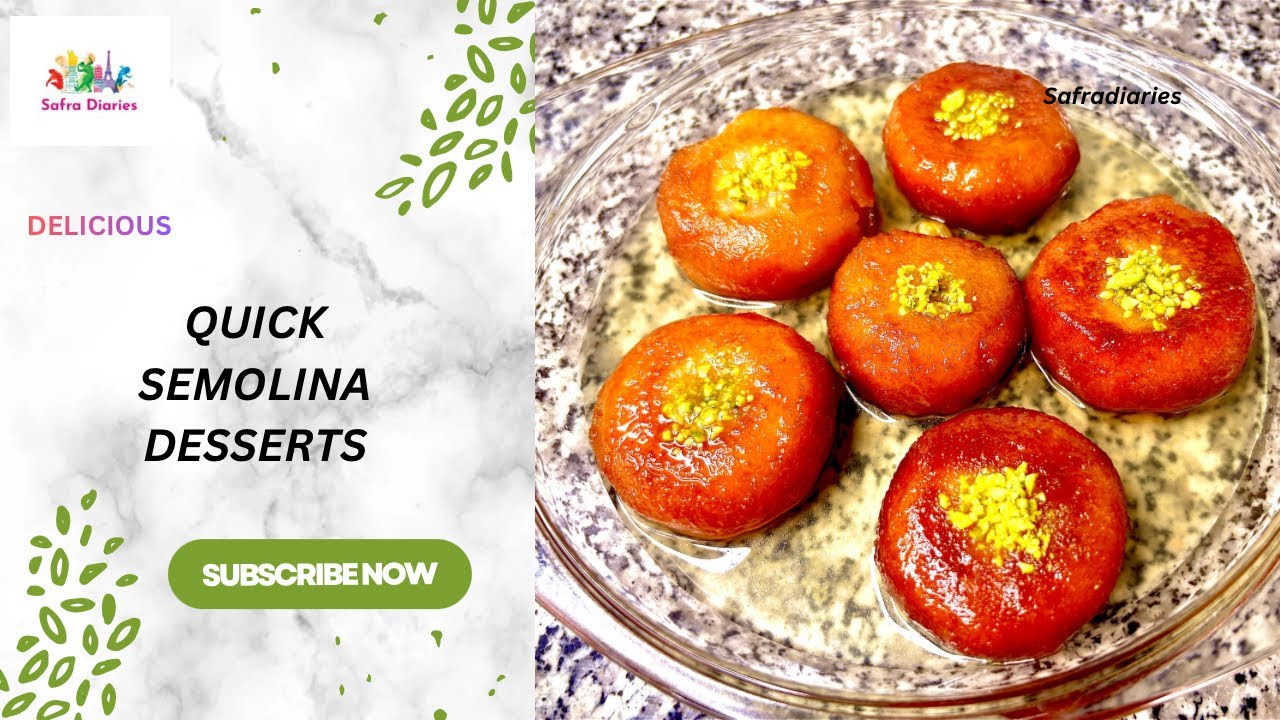 Soft, Juicy & Delicious Rava Sweet in Minutes | Without Oven | Easy Dessert Idea | Safradiaries 