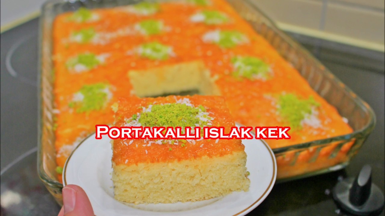 Portakalli islak kek