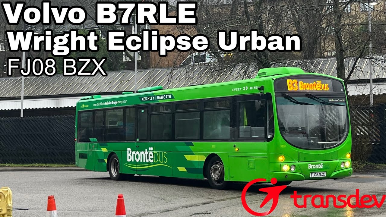 Volvo B7RLE Wright eclipse Urban FJO8 BZX Transdev Keighley bus company on B3 