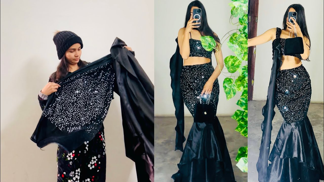 Fishcut dress cutting and stitching || designer dress/#diy
