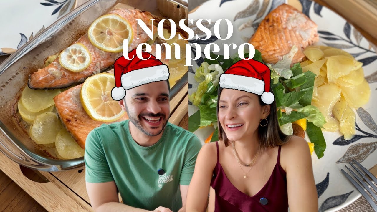 Salmão com batatas laminadas no forno | respondendo perguntas em casal | NOSSO TEMPERO EP. 05