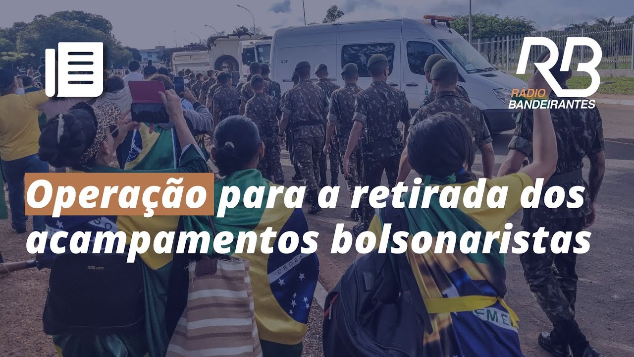 PM e Exército realizam operação para a retirada de acampamentos bolsonaristas no QG do Exército