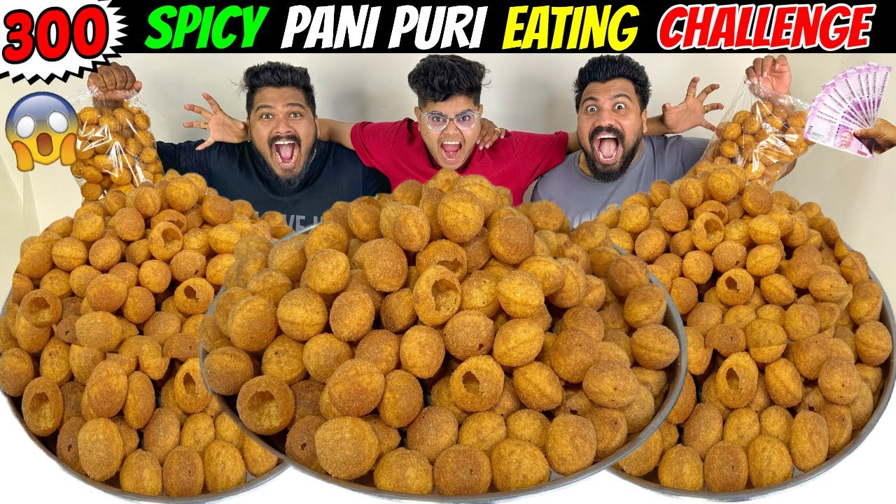 300 SPICY PANI PURI EATING CHALLENGE😱 KANDA vs WAKE’N’BITE GOLGAPPA CHALLENGE🔥 (Ep-749)