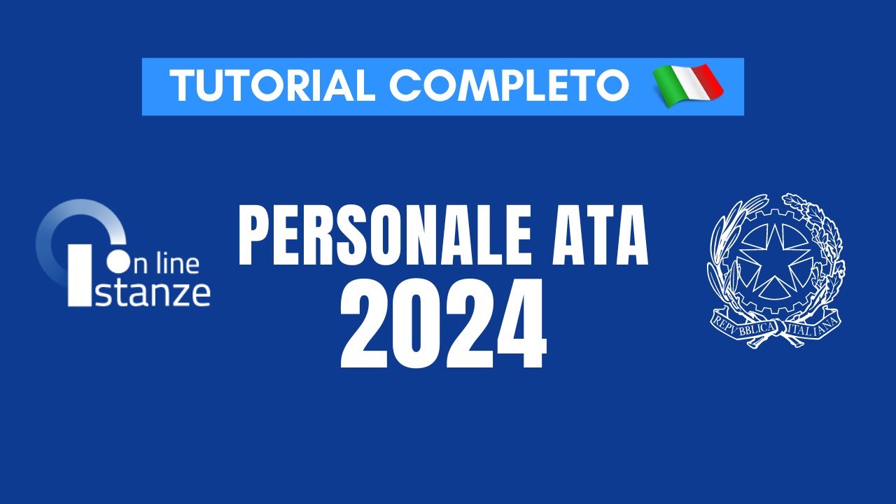Domanda Personale ATA Terza Fascia 2024 &mdash; TUTORIAL