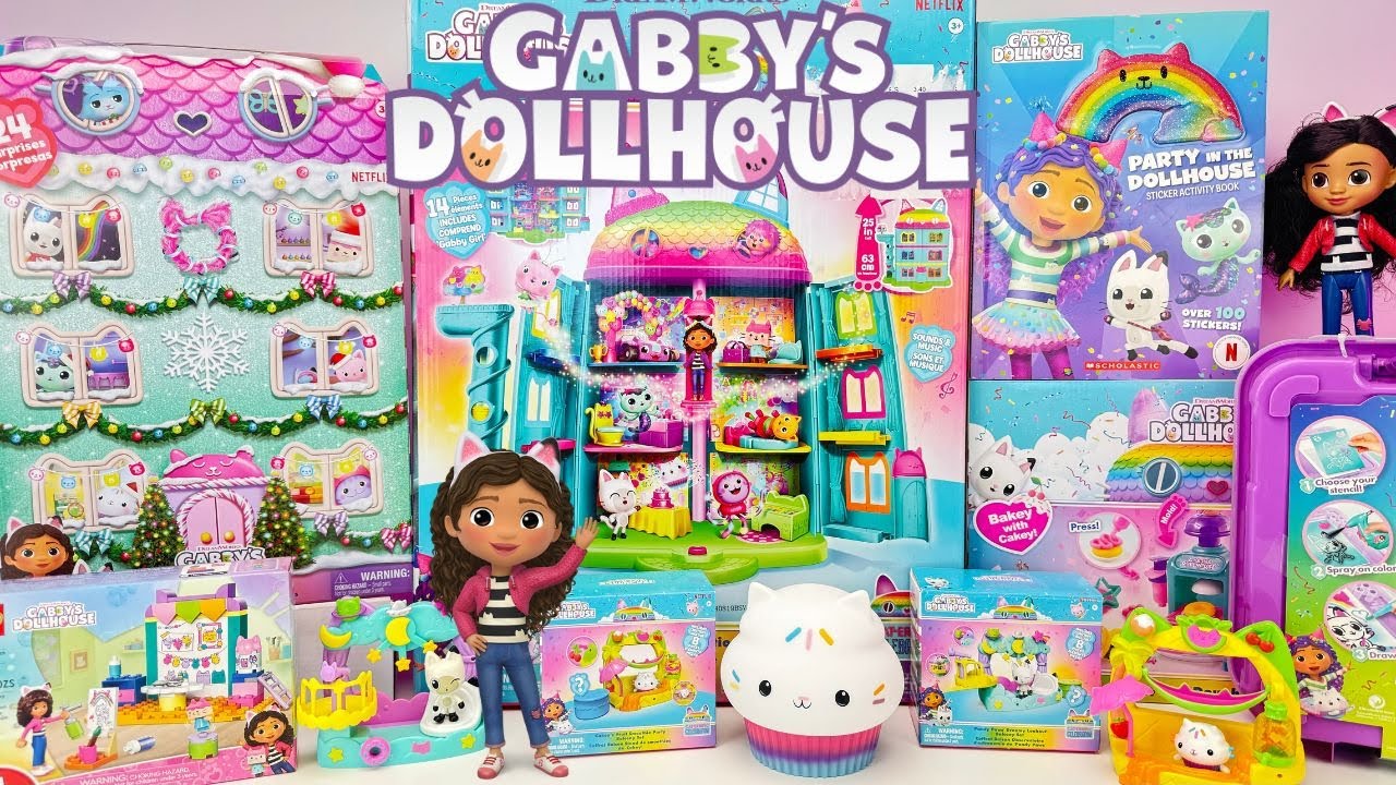 Gabby’s Dollhouse Toys Review On Netflix | Cakey Cat Glows | MerCat & Pandy