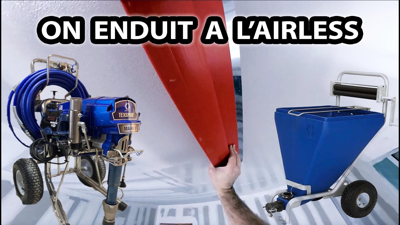 NOUVEAU CHANTIER - ON ENDUIT A L'AIRLESS!! - LA GRANGE  S1 EP1