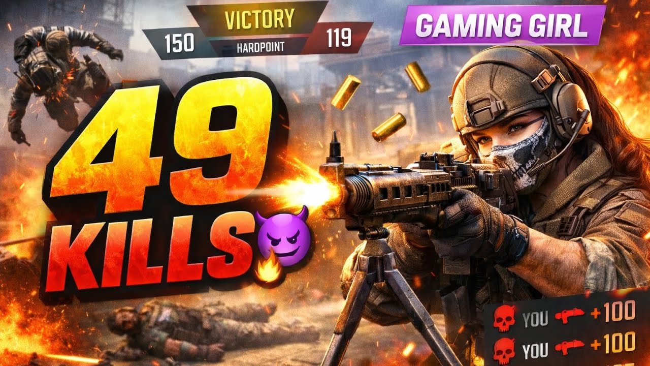“49 KILLS with MG42 in Ranked Hardpoint 😈🔥 | CODM Domination” #girlgamer #callofdutygirl 