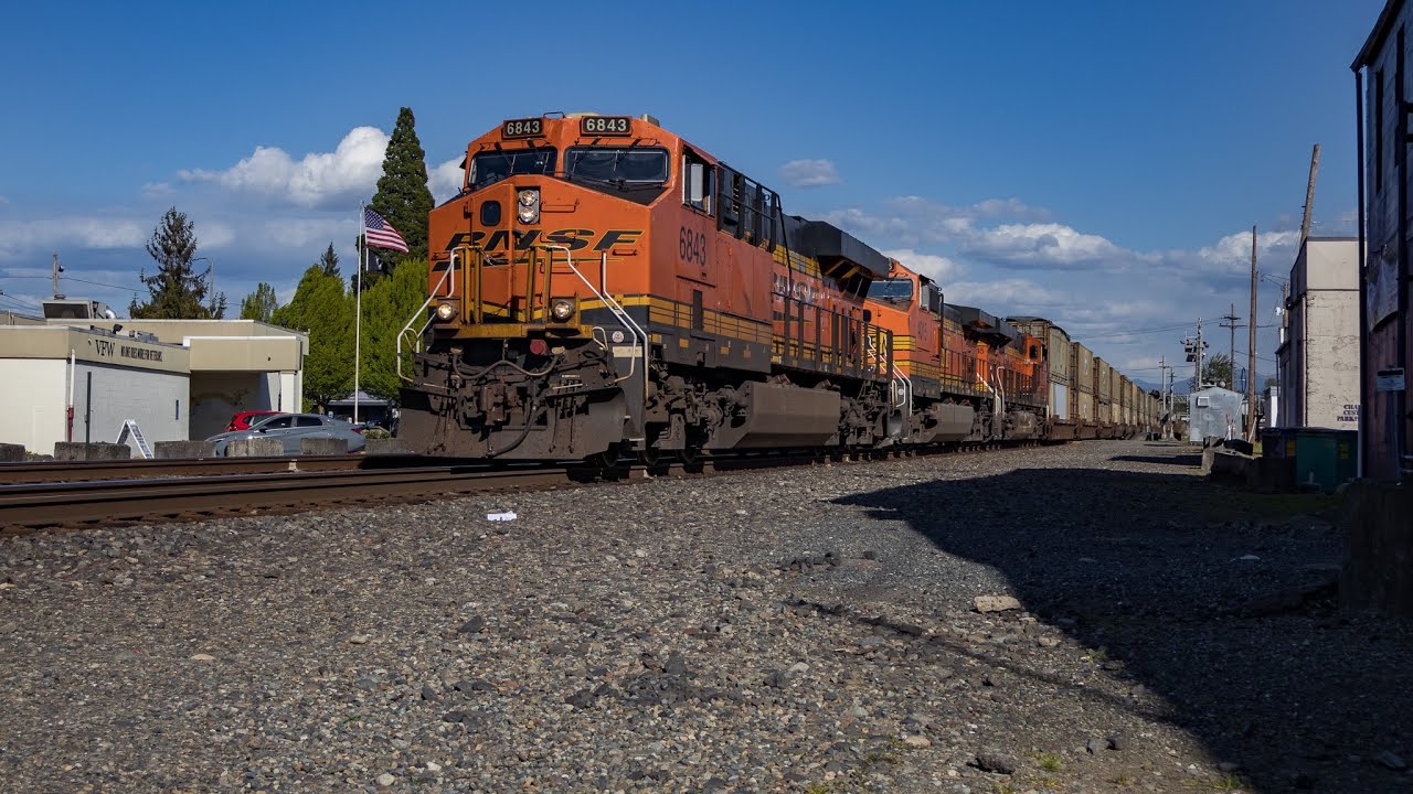 Freight Trains Along BNSF's Seattle Subdivision