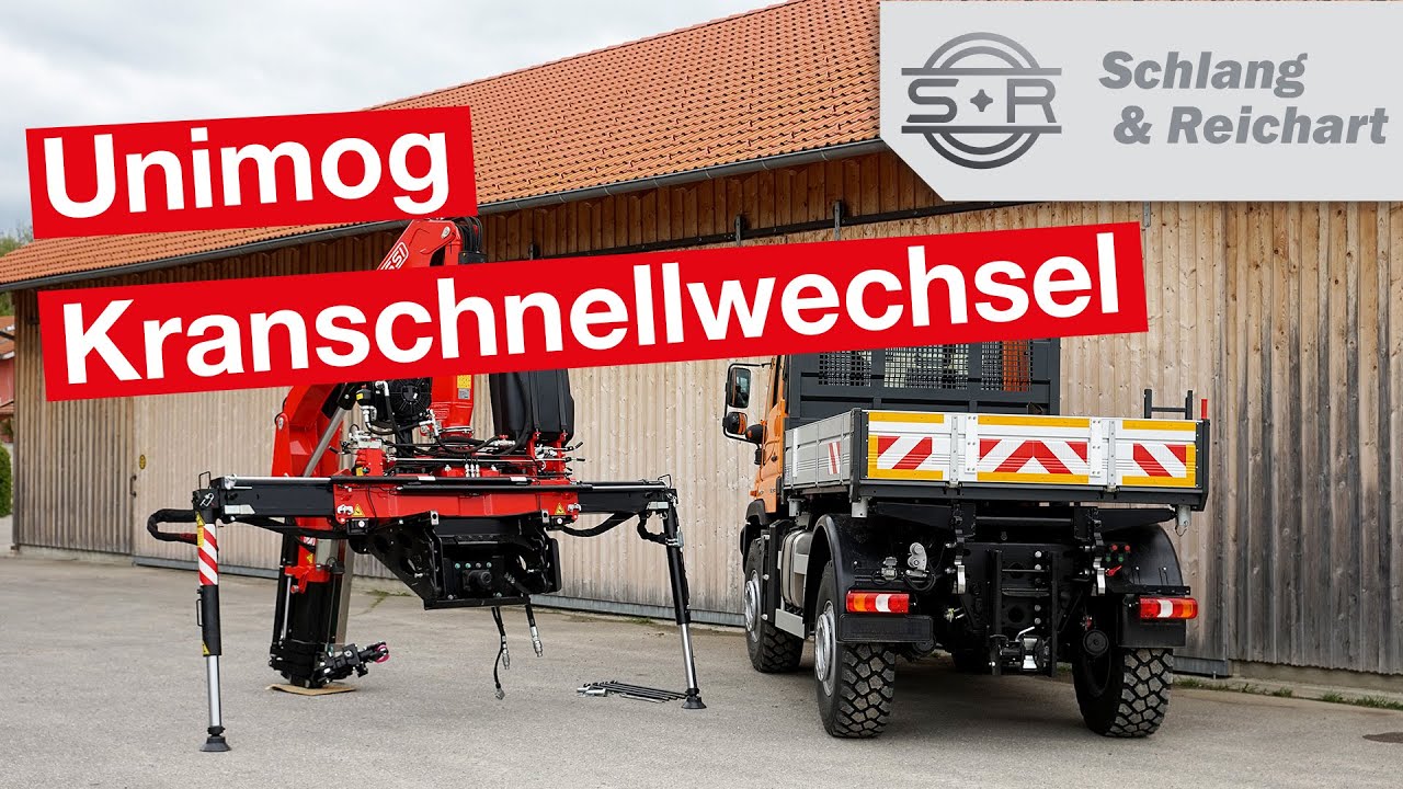 Kran-Schnellwechsel bei einem Mercedes Benz Unimog? | nur 10 Minuten und ohne Werkzeug