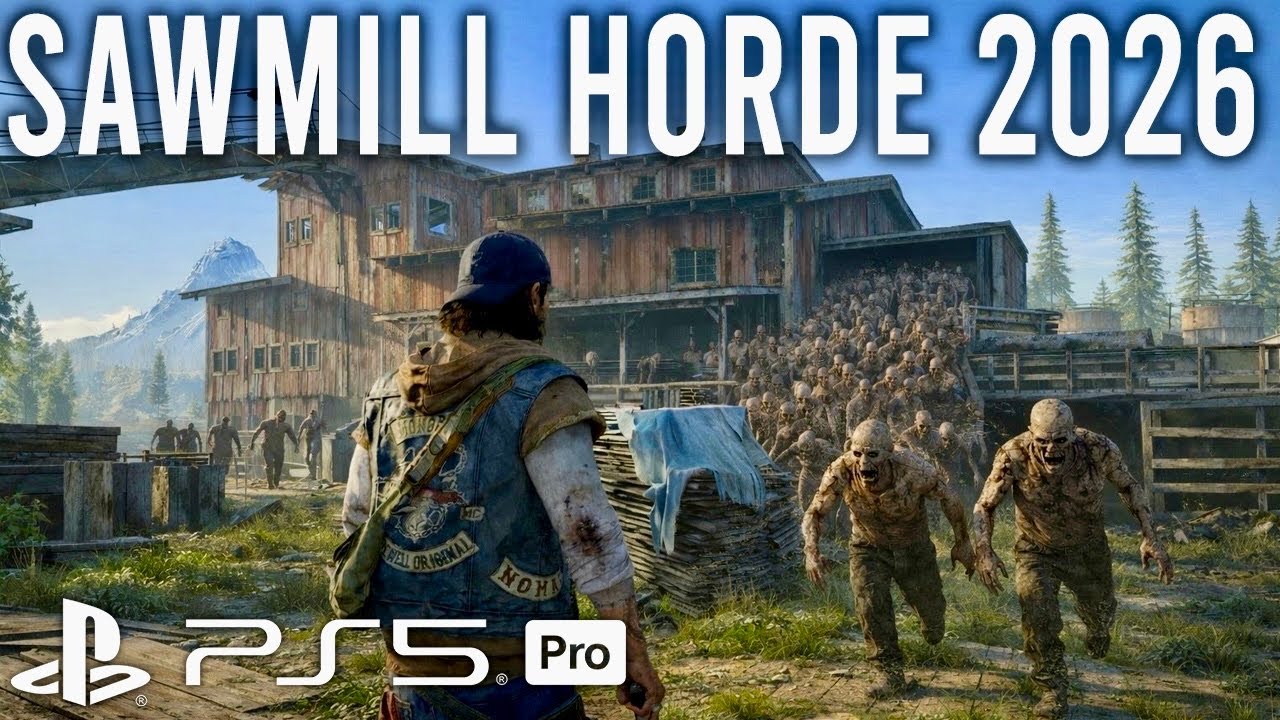 Days Gone Remastered Sawmill Horde 2026 | Brutal Horde Destruction | PS5 Pro | Zombie Survival