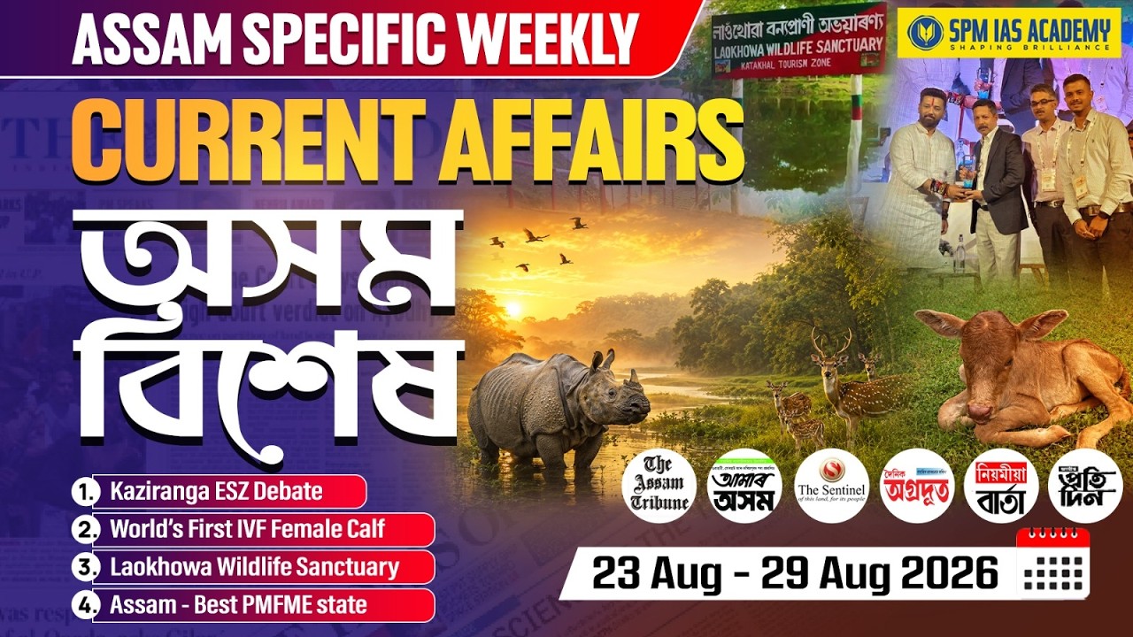 Assam Current Affairs 2026 | Assam Weekly Current Affairs | APSC Assam Current Affairs | Week 85