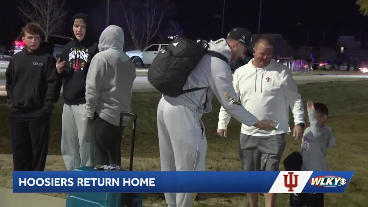 Indiana football returns home after winning national championship