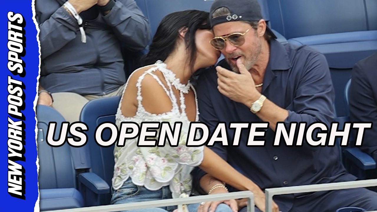 Brad Pitt & Ines de Ramon show PDA at the US Open Men's Final