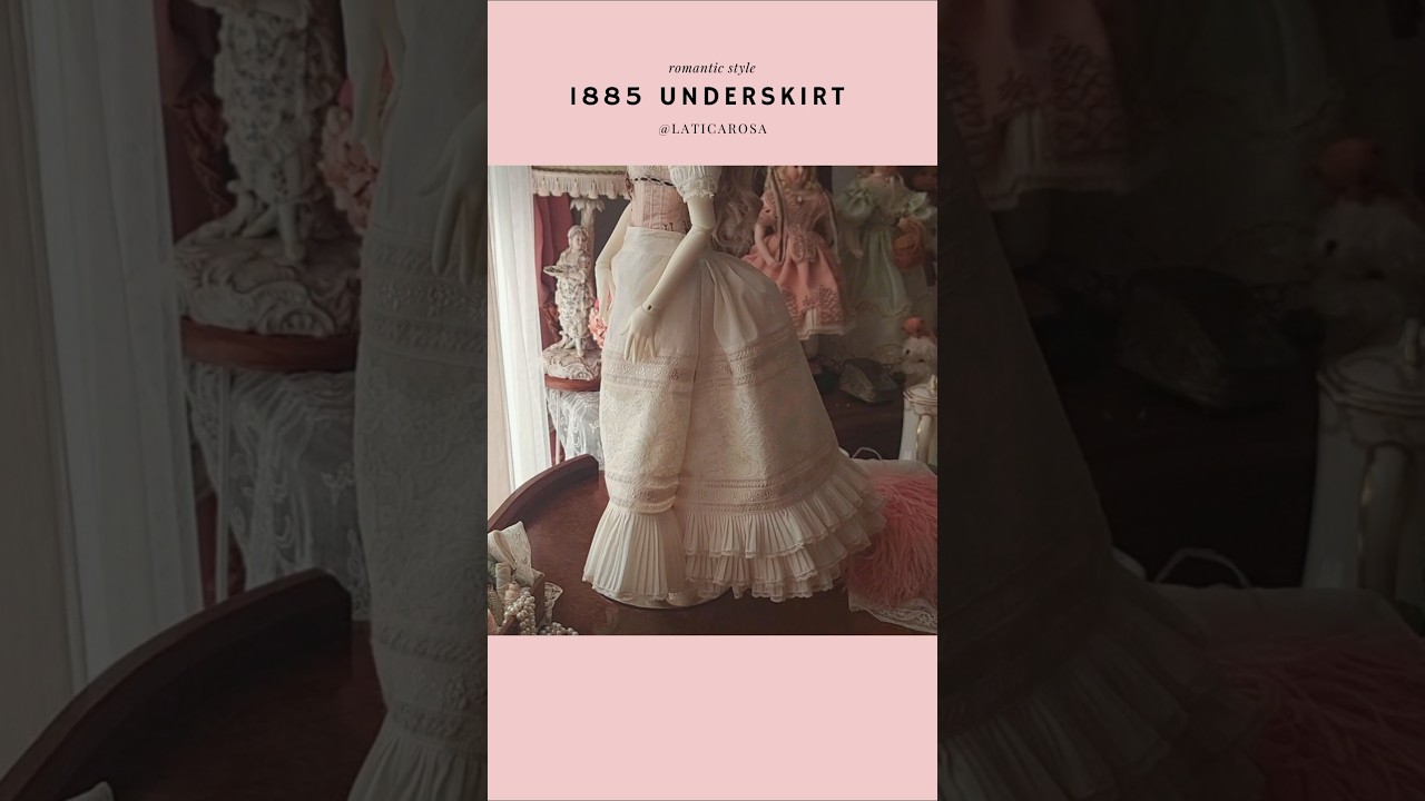 Discover the Charm of the 1885 Bustle Skirt: Victorian Doll Underskirt Highlighting the Hips! 🩷