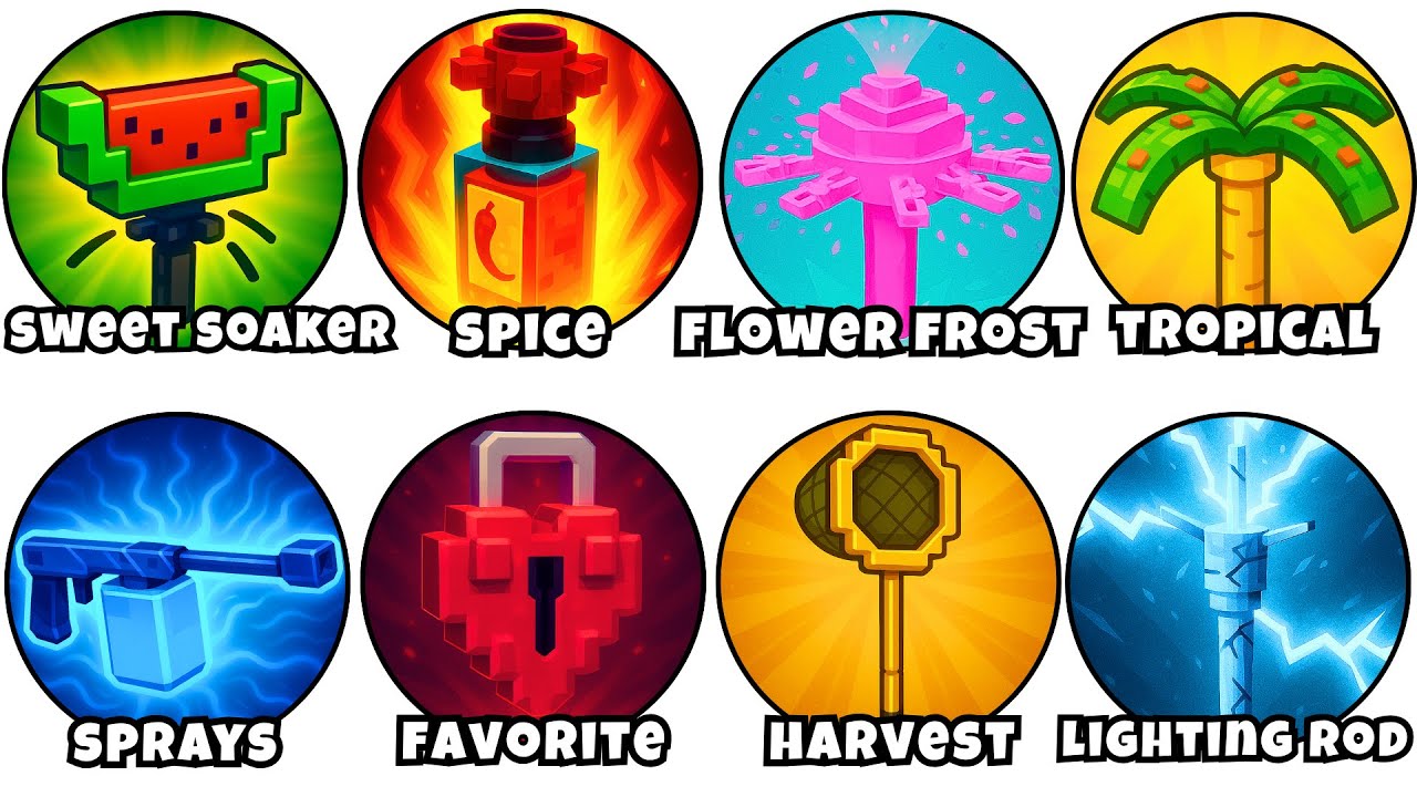 Every Grow a Garden SPRINKLER/GEAR Explained in 17 Minutes - Roblox