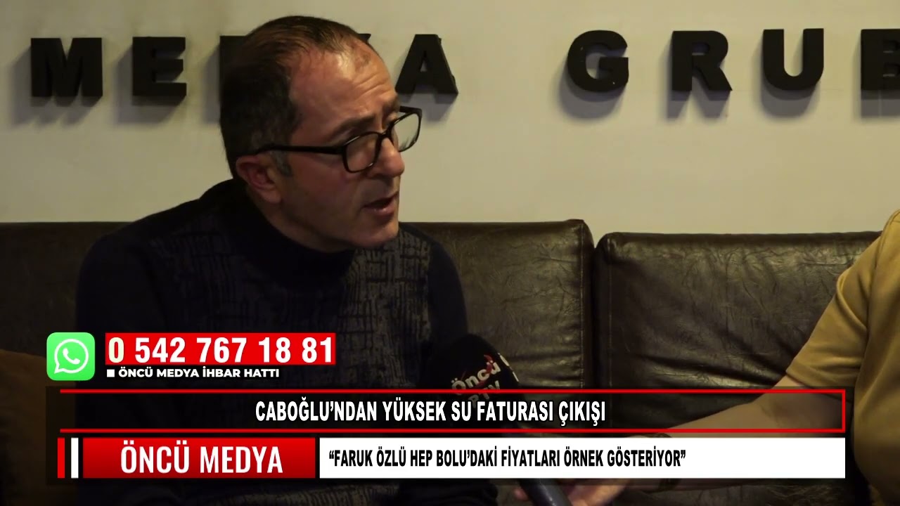 CABOĞLU’NDAN YÜKSEK SU FATURASI ÇIKIŞI “FARUK ÖZLÜ HEP BOLU’DAKİ FİYATLARI ÖRNEK GÖSTERİYOR”