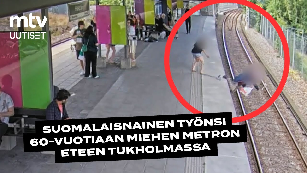 Suomalaisnainen ty&ouml;nsi 60-vuotiaan miehen metron eteen &ndash; syytet&auml;&auml;n murhan yrityksest&auml;