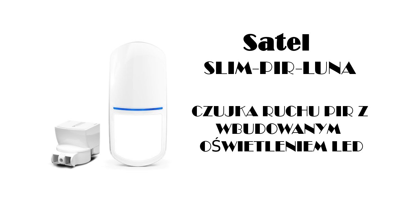 Satel SLIM-PIR-LUNA Czujka ruchu PIR z wbudowanym oświetleniem LED
