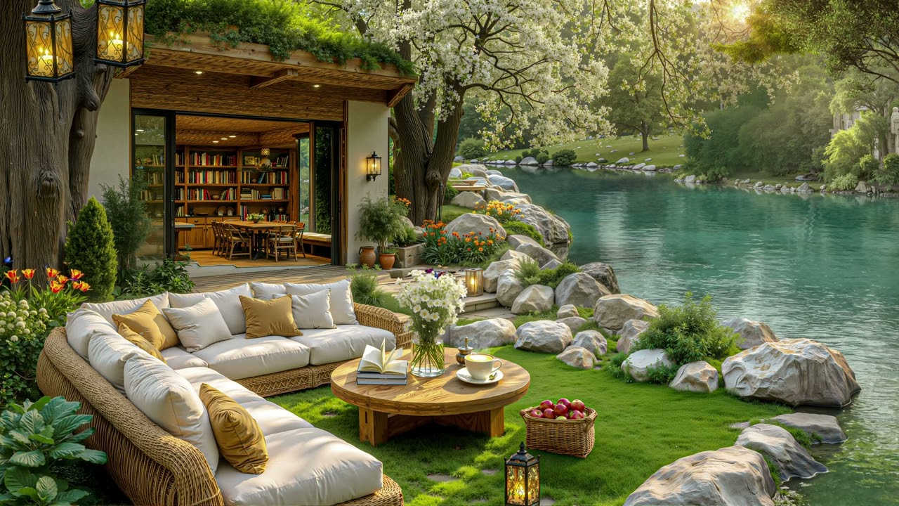 Positive Jazz in a Lakeside Ambience | Soft Jazz Background Music for Focus, Study and Work