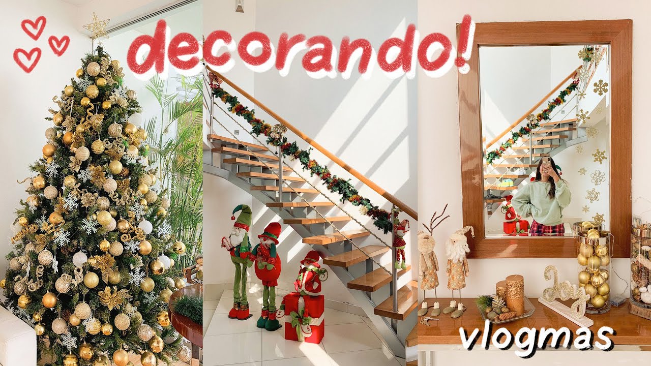 PONIENDO EL ÁRBOL DE NAVIDAD Y DECORANDO TODA LA CASA!! *vlogmas*